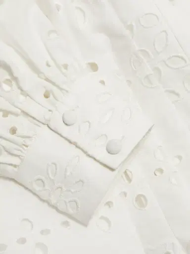 Hemant & Nandita Women's Adya Buckle Shirt Minidress - Off White | Thumbnail 7 Hemant & Nandita Women's Adya Buckle Shirt Minidress - Off White | Thumbnail 7