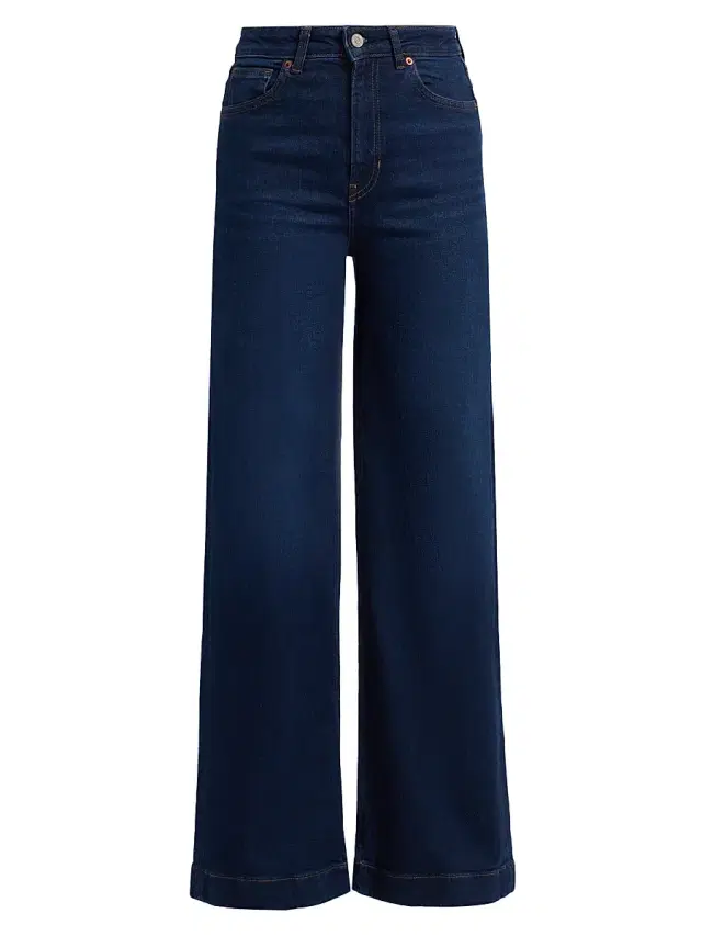 Reformation Women's Bex Super-Stretch High-Rise Wide-Leg Jeans - Wheeler
