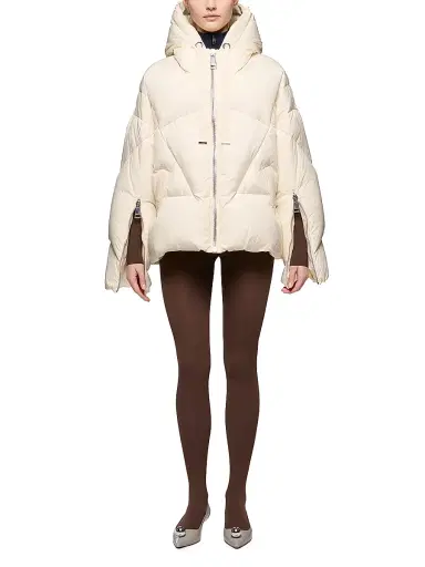 KhrisJoy Women's Iconic Milano Down Puffer Jacket - Butter - Size 8 | Thumbnail 2