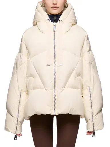 KhrisJoy Women's Iconic Milano Down Puffer Jacket - Butter - Size 8 | Thumbnail 3