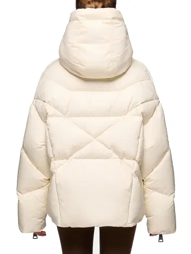 KhrisJoy Women's Iconic Milano Down Puffer Jacket - Butter - Size 8 | Thumbnail 4