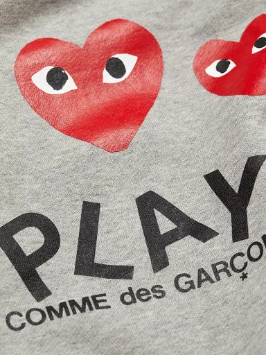 Comme des Garçons PLAY Women's Heart Back Zip Hoodie - Grey - Size Medium | Thumbnail 7 Comme des Garçons PLAY Women's Heart Back Zip Hoodie - Grey - Size Medium | Thumbnail 7