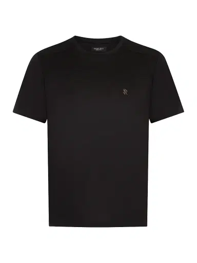 Stefano Ricci Men's Logo Cotton T-Shirt - Black | Thumbnail 1