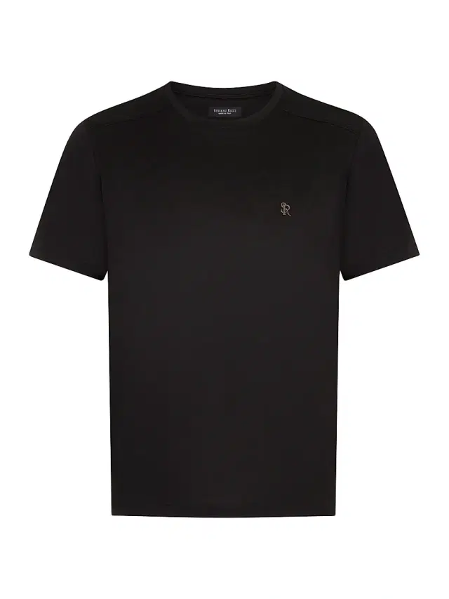 Stefano Ricci Men's Logo Cotton T-Shirt - Black