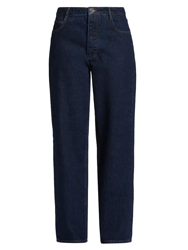 Ronny Kobo Women's Sade Mid-Rise Straight-Leg Jeans - Dark Wash Blue
