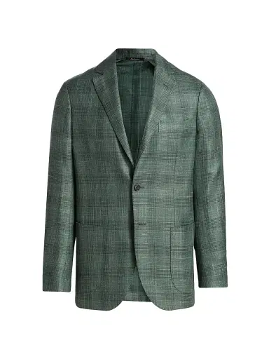 Sartorio Napoli Men's Plaid Virgin Wool-Blend Sport Coat - Sage - Size 40 | Thumbnail 1 Sartorio Napoli Men's Plaid Virgin Wool-Blend Sport Coat - Sage - Size 40 | Thumbnail 1