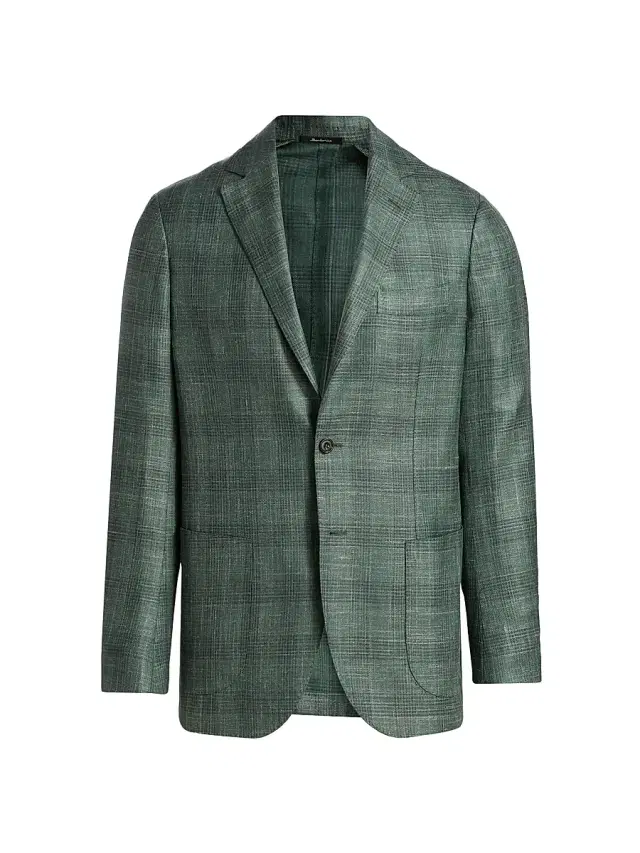 Sartorio Napoli Men's Plaid Virgin Wool-Blend Sport Coat - Sage