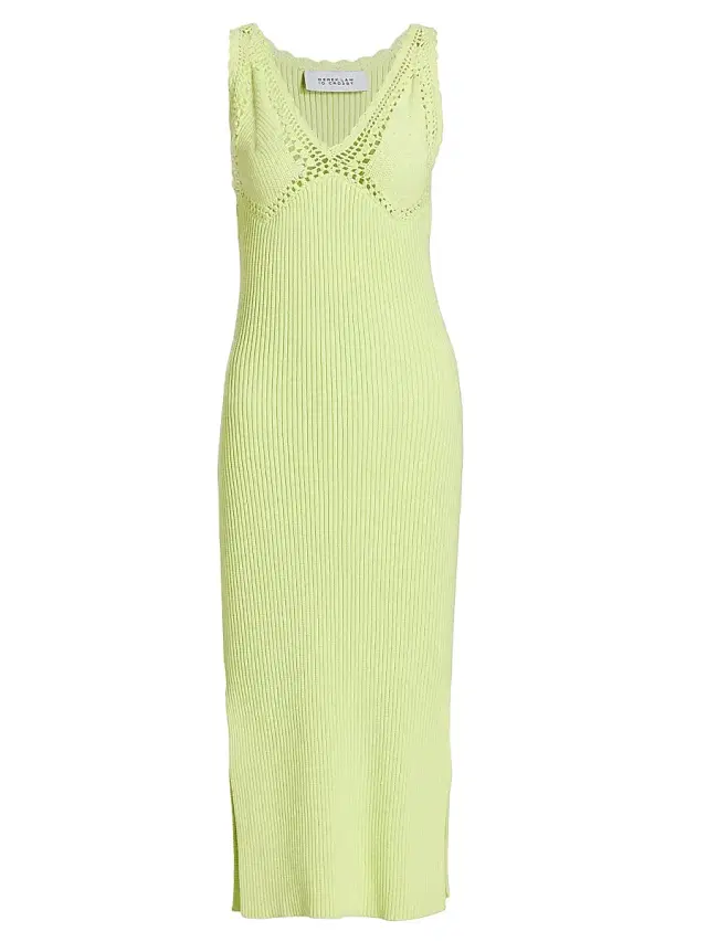 Derek Lam 10 Crosby Women's Valencia Midi-Dress - Matcha