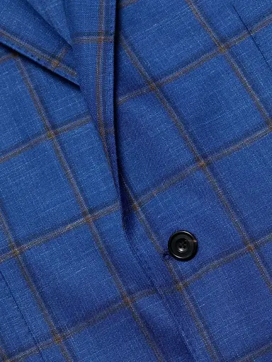 Sartorio Napoli Men's Plaid Wool-Blend Sport Coat - Blue - Size 40 | Thumbnail 7 Sartorio Napoli Men's Plaid Wool-Blend Sport Coat - Blue - Size 40 | Thumbnail 7