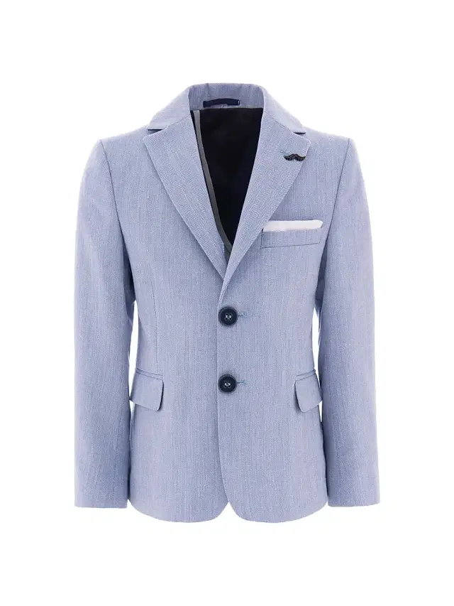 Moustache Little Boy's & Boy's Peak Lapel Blazer - Blue
