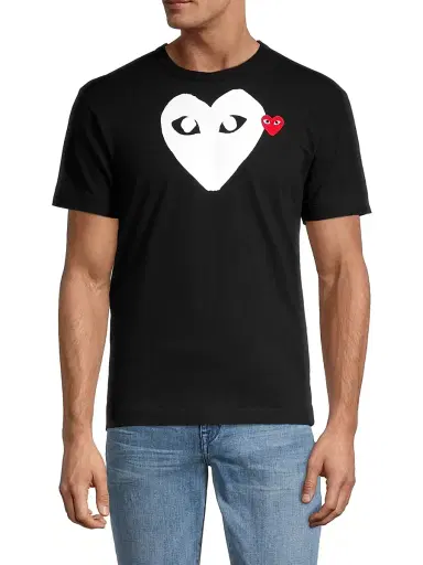 Comme des Garçons PLAY Men Large Heart Cotton Tee | Thumbnail 3