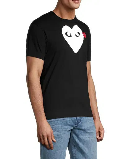 Comme des Garçons PLAY Men Large Heart Cotton Tee | Thumbnail 4