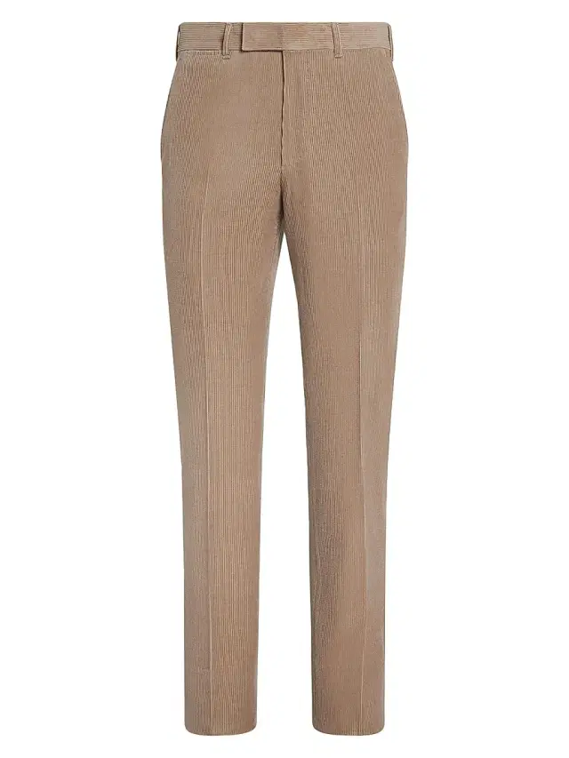 ZEGNA Men's Cashmere Wool and Silk Blend Pants - Light Taupe