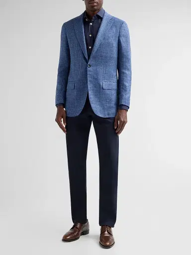 Kiton Men's Cashmere Houndstooth Sport Coat | Thumbnail 2 Kiton Men's Cashmere Houndstooth Sport Coat | Thumbnail 2