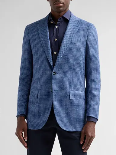 Kiton Men's Cashmere Houndstooth Sport Coat | Thumbnail 4 Kiton Men's Cashmere Houndstooth Sport Coat | Thumbnail 4