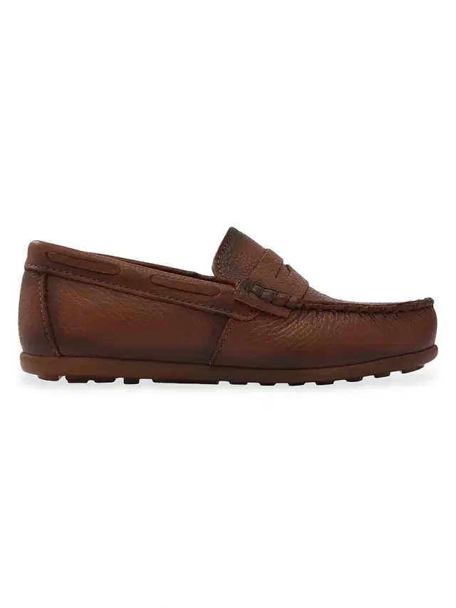 Moustache Little Boy's & Boy's Penny Dress Shoes - Brown 11 (Child)