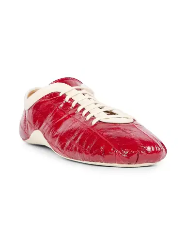 Dries Van Noten Women's Two-Tone Low-Top Patent Leather Sneakers - Red - Size 11 | Thumbnail 2 Dries Van Noten Women's Two-Tone Low-Top Patent Leather Sneakers - Red - Size 11 | Thumbnail 2