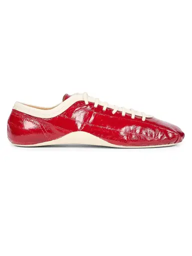Dries Van Noten Women's Two-Tone Low-Top Patent Leather Sneakers - Red - Size 11 | Thumbnail 1 Dries Van Noten Women's Two-Tone Low-Top Patent Leather Sneakers - Red - Size 11 | Thumbnail 1
