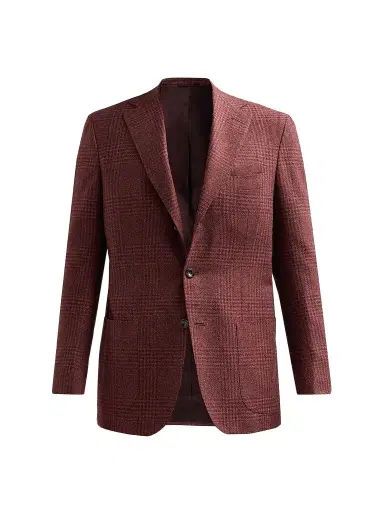 Kiton Men's Plaid Cashmere-Cotton-Silk Sport Coat | Thumbnail 1