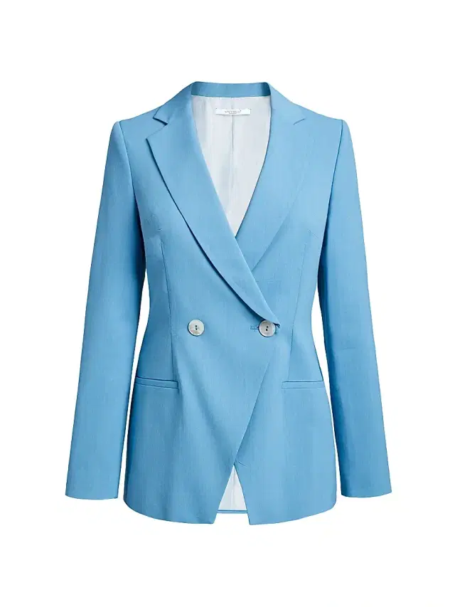 Santorelli Women's Rowan Double-Breasted Blazer - Cornflower