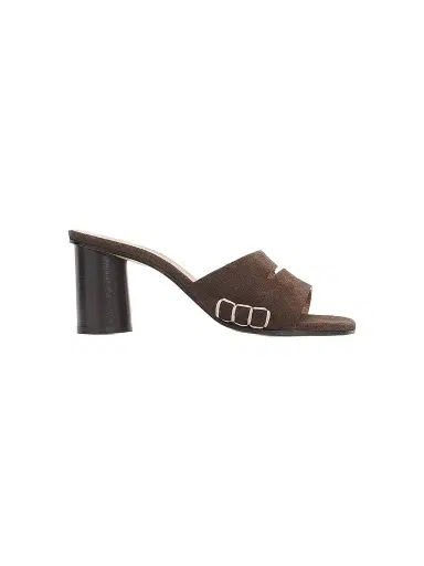 JW Anderson Women's 75MM Suede Cylindrical-Heel Sandals | Thumbnail 1 JW Anderson Women's 75MM Suede Cylindrical-Heel Sandals | Thumbnail 1