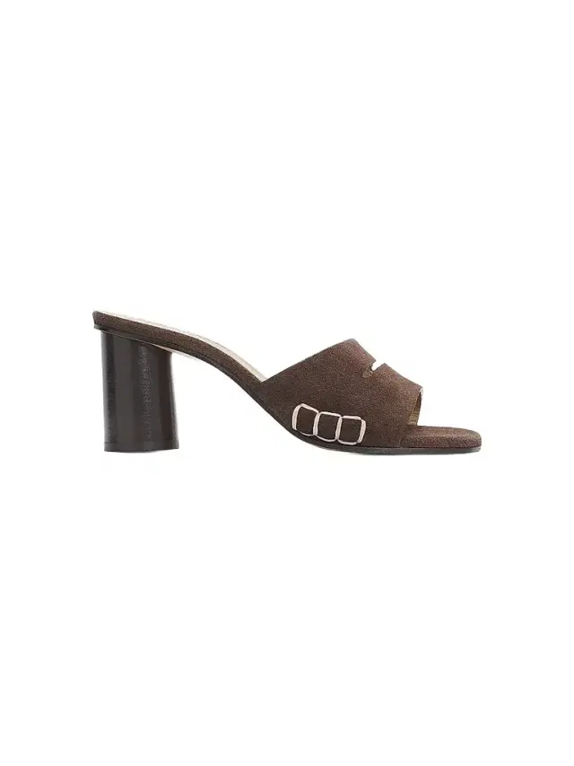 JW Anderson Women's 75MM Suede Cylindrical-Heel Sandals - Chocolate Brown