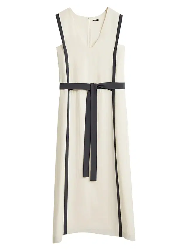 Joseph Women's Muguet Silk Crepe Shift Midi-Dress - White Grey
