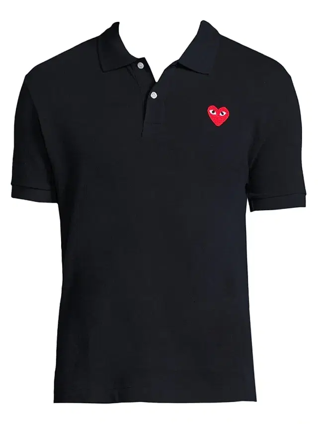 Comme des Garçons PLAY Men's Heart Applique Polo - Navy