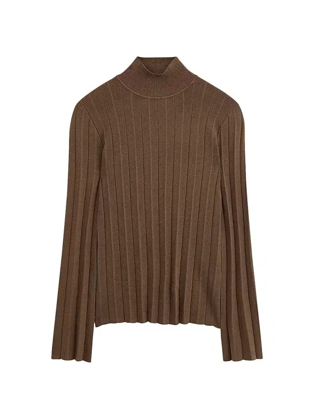 Joseph Women's Silk-Blend Plissé Sweater - Brown