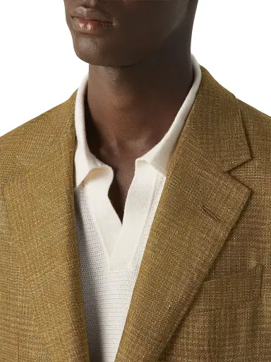 Zegna Men's Cashmere Linen and Silk Jacket | Thumbnail 4