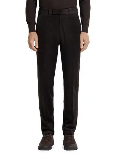 Zegna Men's Cashmere Wool and Silk Blend Pants - Dark Brown - Size 36 | Thumbnail 2 Zegna Men's Cashmere Wool and Silk Blend Pants - Dark Brown - Size 36 | Thumbnail 2