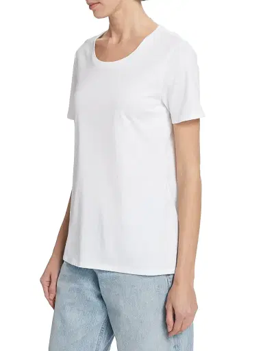 ATM Anthony Thomas Melillo Women's Jersey Cotton Crewneck T-Shirt - White | Thumbnail 4 ATM Anthony Thomas Melillo Women's Jersey Cotton Crewneck T-Shirt - White | Thumbnail 4