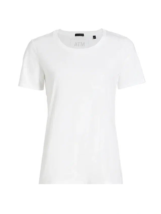 ATM Anthony Thomas Melillo Women's Jersey Cotton Crewneck T-Shirt - White