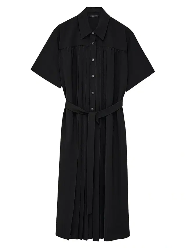 Joseph Women's Arcade Pleated Midi Shirtdress - Black