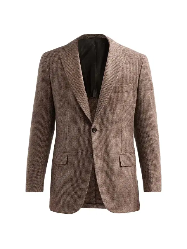 Kiton Men's Woven Cashmere Sport Coat - Brown