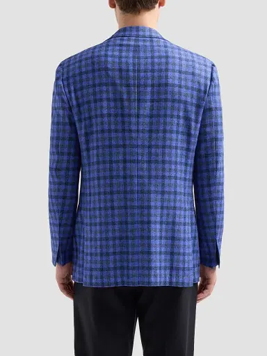 Kiton Men's Checked Cashmere-Cotton-Silk Sport Coat | Thumbnail 3 Kiton Men's Checked Cashmere-Cotton-Silk Sport Coat | Thumbnail 3