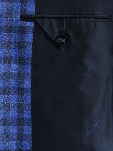 Kiton Men's Checked Cashmere-Cotton-Silk Sport Coat | Thumbnail 6 Kiton Men's Checked Cashmere-Cotton-Silk Sport Coat | Thumbnail 6