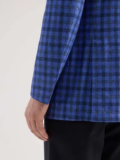 Kiton Men's Checked Cashmere-Cotton-Silk Sport Coat | Thumbnail 8 Kiton Men's Checked Cashmere-Cotton-Silk Sport Coat | Thumbnail 8