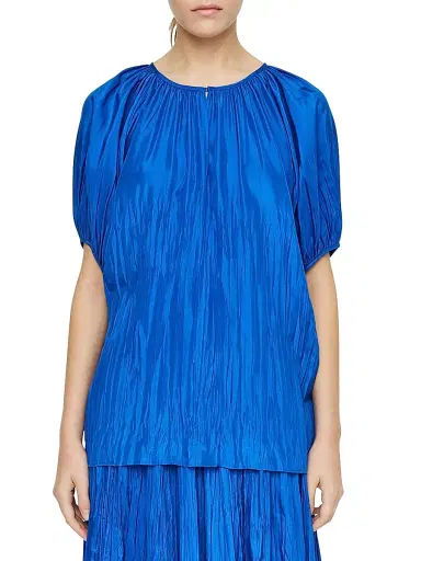 Joseph Women's Briela Silk Habutai Blouse - Blue - Size 8 | Thumbnail 2