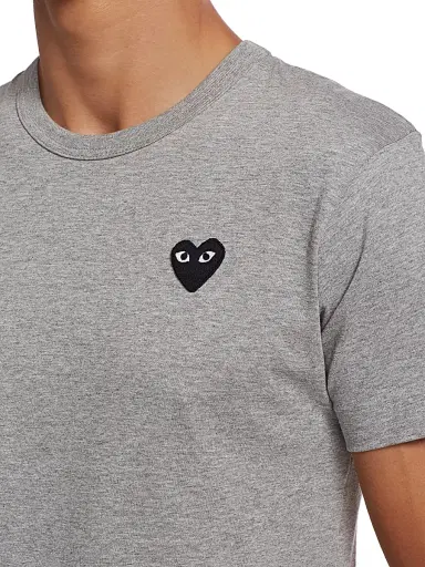 Comme des Garçons PLAY Men's Short Sleeve Tee - Grey | Thumbnail 6