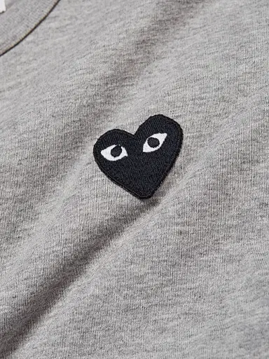 Comme des Garçons PLAY Men's Short Sleeve Tee - Grey | Thumbnail 7