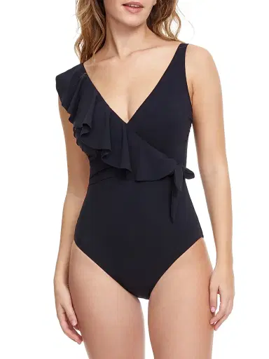 Gottex Swimwear Women's Tutti Frutti Ruffled One-Piece Swimsuit - Black - Size 6 | Thumbnail 1 Gottex Swimwear Women's Tutti Frutti Ruffled One-Piece Swimsuit - Black - Size 6 | Thumbnail 1