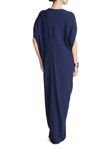 Halston Women's Starla Capelet Gown - Navy | Thumbnail 4