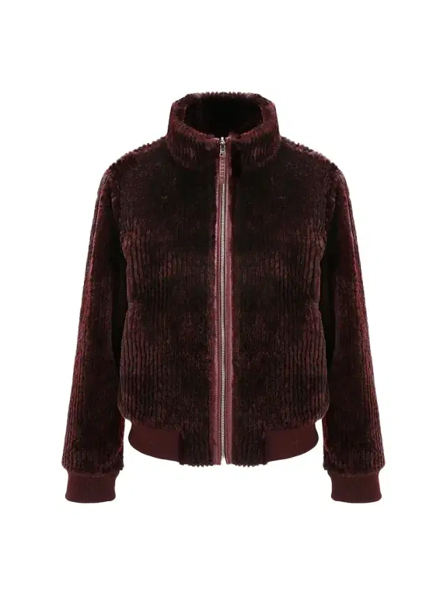 Gorski Women's Reversible Select Grooved Shearling Lamb Insignia Coat - Burgundy