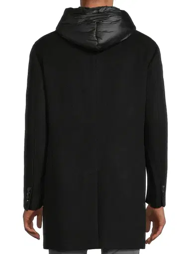 Cardinal Of Canada Men's Trenton Wool-Cashmere Puffer Hood Coat - Black | Thumbnail 5