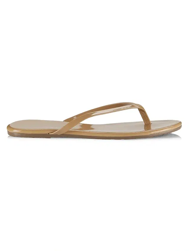 Women's Foundations Gloss Patent Leather Flip Flops - Coco Butter - Size 6