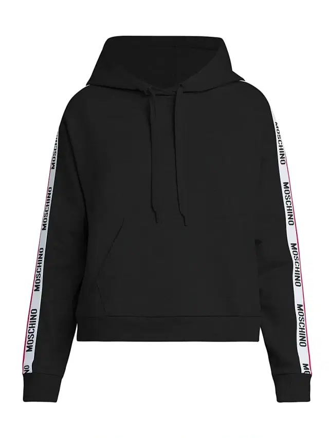 Moschino Women's Stretch-Cotton Knit Hoodie - Black