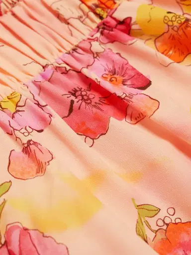 AMUR Women's Cole Cut-Out Floral Minidress - Flowers In Cloud | Thumbnail 7