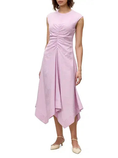 REBECCA TAYLOR Women's Allegra Stripe Midi-Dress - Wisteria - Size 8 | Thumbnail 2 REBECCA TAYLOR Women's Allegra Stripe Midi-Dress - Wisteria - Size 8 | Thumbnail 2