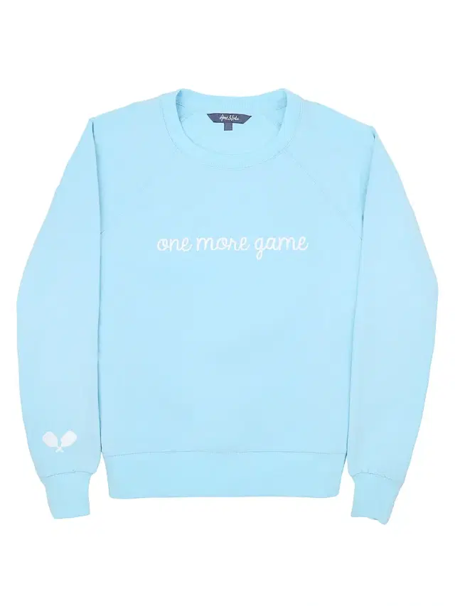 Ame & Lulu Women's Love All One More Game Sweatshirt - Light Blue